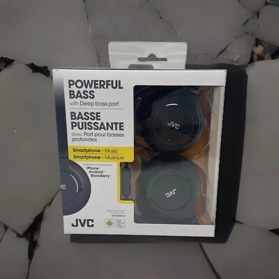 JVC Lightweight Headphones, 2-Way Foldable Flat On Ear Headband With Mic, Black - Image 1 of 4