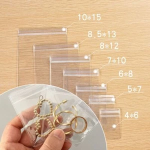 Necklace Bracelet Ring Self Sealing Bag PVC Plastic Jewelry Bag Zip Lock Bags - Picture 1 of 22