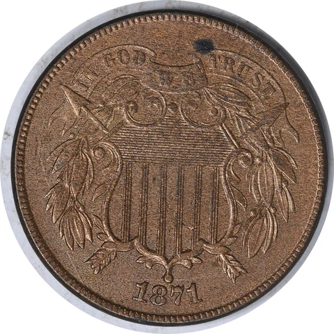 1871 Two Cent Piece Choice BU Uncertified #828 Cover