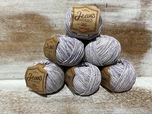Lote de 6 JEANS HILO Circulo 100% Algodón Ligero Worsted/DK Lavanda Envejecida L - Imagen 1 de 4