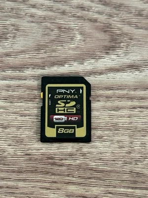 PNY Optima 8GB SDHC Flash Memory Card 120 min HD - Image 1 of 2