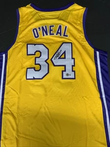 SHAQUILLE O'NEAL SIGNED LOS ANGELES LAKERS HOME JERSEY BECKETT 1W489232 - Picture 1 of 5