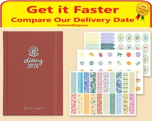 2026 Frankie Diary Planner By Frankie Magazine with Stickers, Bookmark Gift Tags - Picture 1 of 8