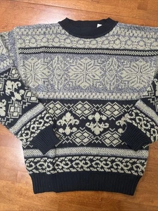 Vintage Acryl Pullover Herren Gr. XL Pulli Sweater Graphix 90s - Bild 1 von 14