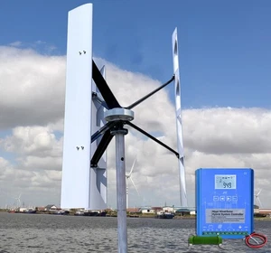 1000W Vertikal Maglev Windkraftanlage 48V Windkraft Windturbine mit MPPT Regler - Bild 1 von 8