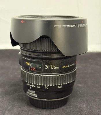 Canon 24-105mm F4 L IS USM EF Ultrasonic Macro 0.45m/1.5ft Lens - Image 1 of 4