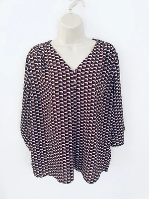Primark Geometric Print Blouse - Size 16 - Image 1 of 4