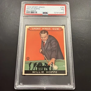 1933 Sport Kings Willie Hoppe Billiards #36 PSA 7 NM Sharp - Picture 1 of 4