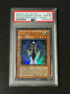 YUGIOH PSA 10 The Agent of Judgment Saturn AST-006 Ultra Rare 1st Edition *6994 - Image 1 of 2