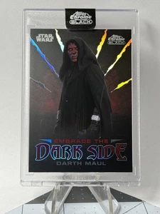2024 Star Wars Chrome Black Darth Maul Embrace The Dark Side - Picture 1 of 2