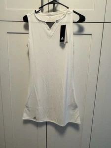 NWT Adidas Women's XS Tennis Dress Climate White Black Golf Pickleball DW8690 - Picture 1 of 8