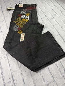 Vintage Ecko Unlimited Unltd Jeans Denim Baggy Fit 40 Embroidered Y2K Hip Hop - Picture 1 of 15