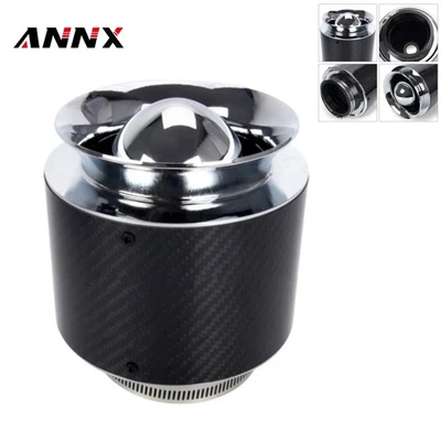 Filtro de aire de alto flujo de fibra de carbono de entrada universal de 3" para entrada de aire frío/entrada corta Ram Foto 1 de 4