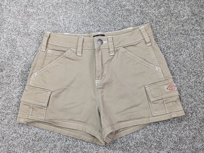 Dickies Cargo Shorts Womens 24 Khaki Utility Carpenter Workwear Stretch Pockets - Image 1 of 4