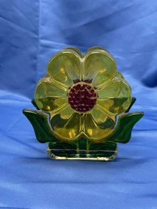 Servietten-/Briefhalter Vintage 70er Jahre Lucite gelb Blumen - Bild 1 von 7