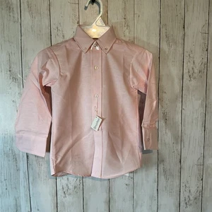 Bruxton Pink Button Down Shirt Boys Size 5 Dress Cotton - Picture 1 of 4
