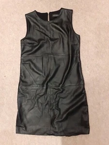 LADIE WOMAN JAMES LAKELAND BLACK REAL GENUINE LEATHER SEXY PARTY DRESS SZ 8 uk - Picture 1 of 12