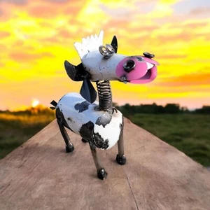 🇲🇽"MEXICO" Rustic Metal Art, Cow Black and White Yard, Garden, Home Decor - Picture 1 of 8