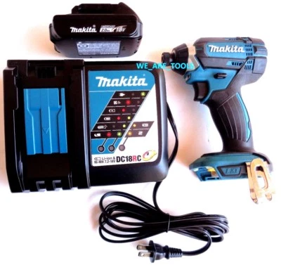 Makita 18 Voltios XDT11 Inalámbrico 1/4" Destornillador de Impacto, (1) Batería BL1820B, Cargador Foto 1 de 4