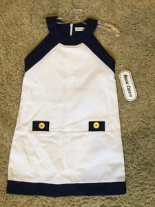 NWT Maria Casero Navy & White Cruise Dress Sz 4 - Picture 1 of 4