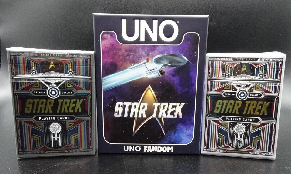 STAR TREK Original Series Bundle Pack Card Games Mattel UNO FANDOM/Theory11 -New