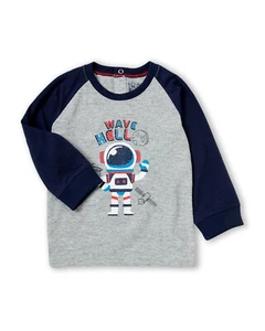 Kapital K (Infant Boys) Long Sleeve Wave Hello Space Tee, Size 12 MOS, NWT - Picture 1 of 1