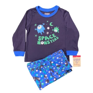 Jungen Oshkosh B'gosh Space Monster blau Langarm Pyjama Alter 12 Monate ~ 1 Jahr - Bild 1 von 5