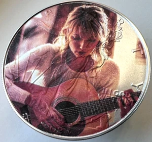 Taylor Swift Playing Guitar - American Silver Eagle 1oz. .999 Silver Coin - Picture 1 of 5