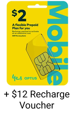 Optus Prepaid Mobile Phone 4G 5G Nano, Micro, Australian SIM Card + $12 Recharge - Image 1 of 2