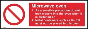 Microwave Oven Sign or Sticker - All Material & Size options (FP70) - Picture 1 of 4