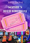 DIY Print Custom GIRL BOY ARCADE GAMES Birthday Party Invitations