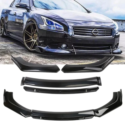 Front Bumper Lower Lip Spoiler Splitter Body Glossy Black For Nissan Maxima ST Foto 1 de 4