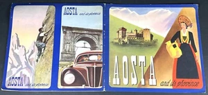 1938 Vintage AOSTA Province Italia Folleto de Viaje Mapa Turístico 1930 Guía Esquí - Imagen 1 de 21