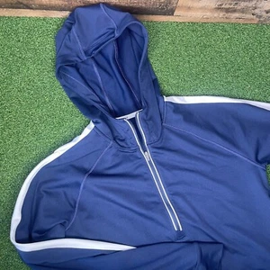 New Balance Half Zip Pullover Hoodie Activewear Athletic Top Navy White S - Picture 1 of 4