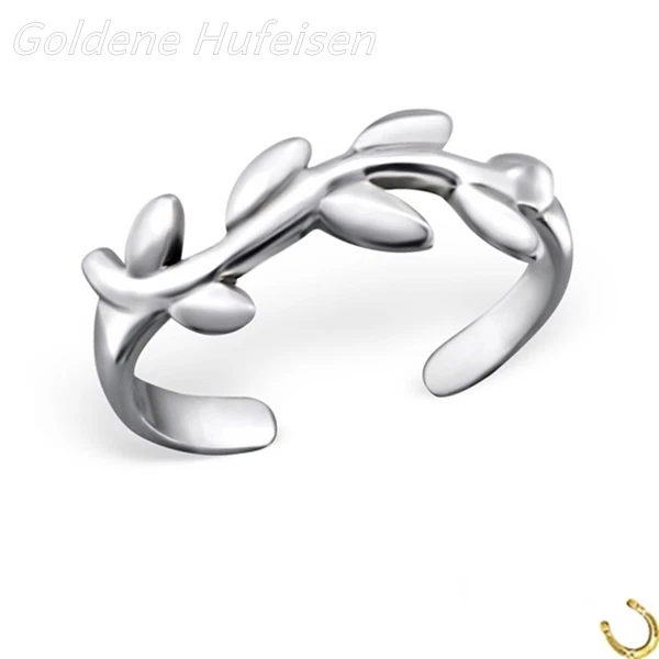 ZEHENRING Blätter 925 Echt Silber Zehring Top Geschenkidee / 312 - Bild 1 von 1