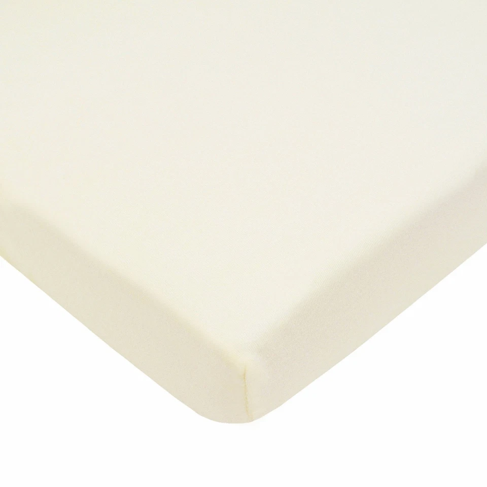 American Baby Company 100% Cotton Fitted Mini Crib Sheet 38"x24" - Cream - Image 1 of 4