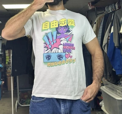 Brisco Brands T-Shirt Size M Anime Graphic Lonely Hearts Club Animation - Image 1 of 4