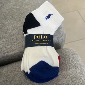 polo ralph lauren Boys Socks Six Pack Size 8-9.5 multicolor - Picture 1 of 3
