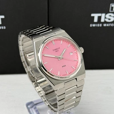 Tissot PRX T137.210.11.331.00 Unisex Watch 35MM Pink Dial Quartz Watch - Image 1 of 4