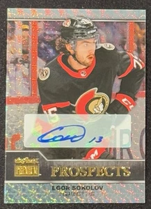 Skybox Metal Universe 2021-22 - Premium Prospects Sapphire Auto Egor Sokolov  - Imagen 1 de 2