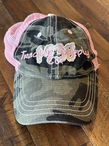 Women's Baseball Cap Hat Pink Mesh & Camo 1938 Tractor Supply Co Adjustable - Picture 1 of 3