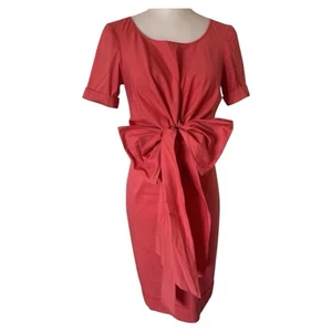 Max Mara Bleistiftkleid mit Schleife Kurzarm Damen Größe 4 Rot Hergestellt in Italien - Bild 1 von 9
