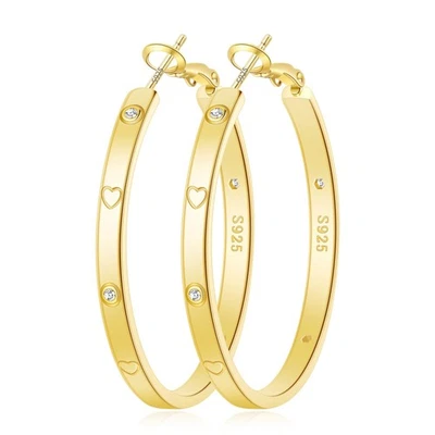 Pendientes de aro de plata de ley OOOPEL para mujer oro plata aros grandes con Z... Foto 1 de 4