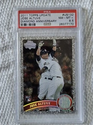 2011 Topps Update Series - Jose Altuve #US132 Platinum Diamond Anniversary (RC)  - Image 1 of 2