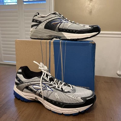 Brooks адреналин GTS 10 туфли мужской размер 14 2E белый синий работает Athletic - Изображение 1 из 4