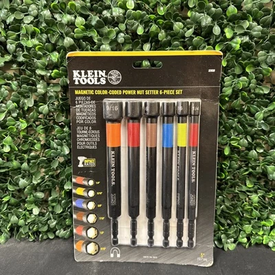 Klein Tools 32930 SAE Magnetic Impact Nut Setter Set, 6Piece Color Coded Power - Image 1 of 4