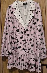 CIDER Womens Pink Dress With Cats Plus Size 3XL NWT - Picture 1 of 4