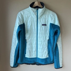 Patagonia Nano Puff Hybrid Jacket Women's Size M Polartec Primaloft Arctic Mint - Picture 1 of 12