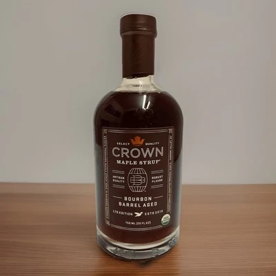 Organic Crown Real Maple Syrup Bourbon Barrel Aged LTD Edition 25 oz Pancake - Image 1 of 4