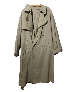 Herren Mantel Klassischer Trenchcoat Gr. 52/54 Beige Von Marke Commander Vintage - Picture 1 of 4